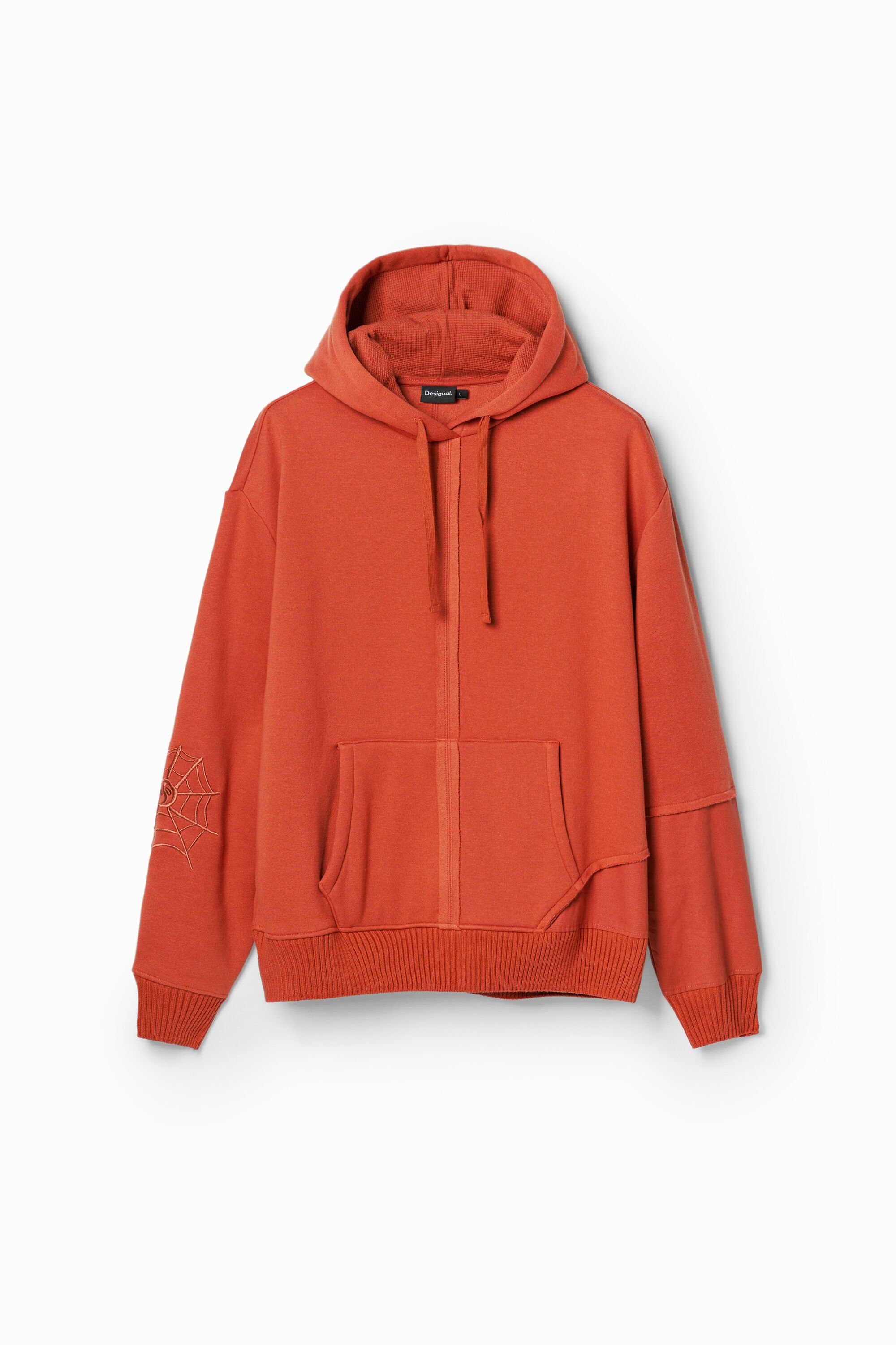 Sweatshirt met naden en capuchon