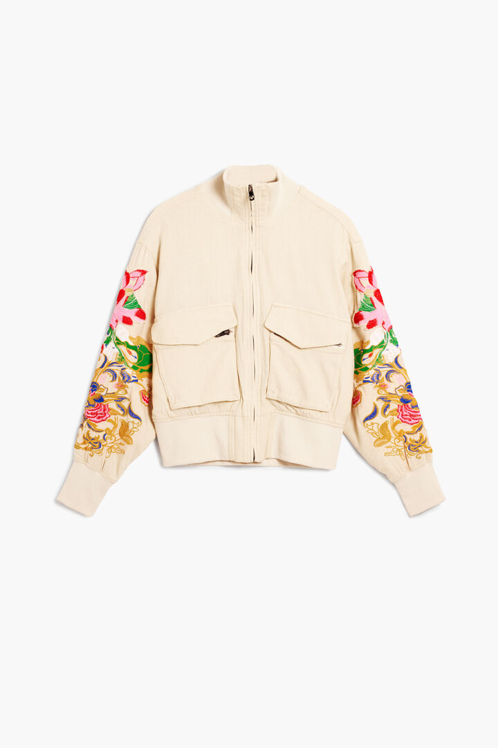 Patch jacket with flowers | Desigual