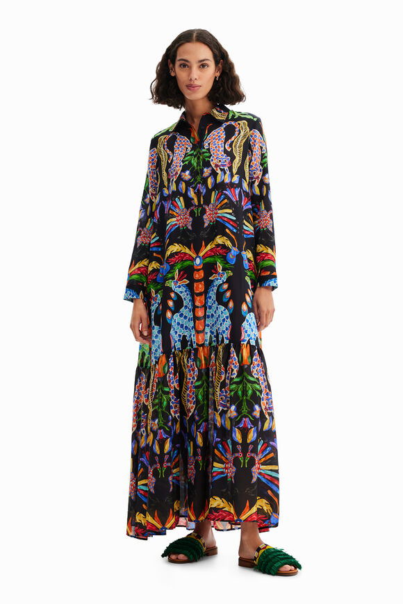 Vestido maxi camisero Stella Jean