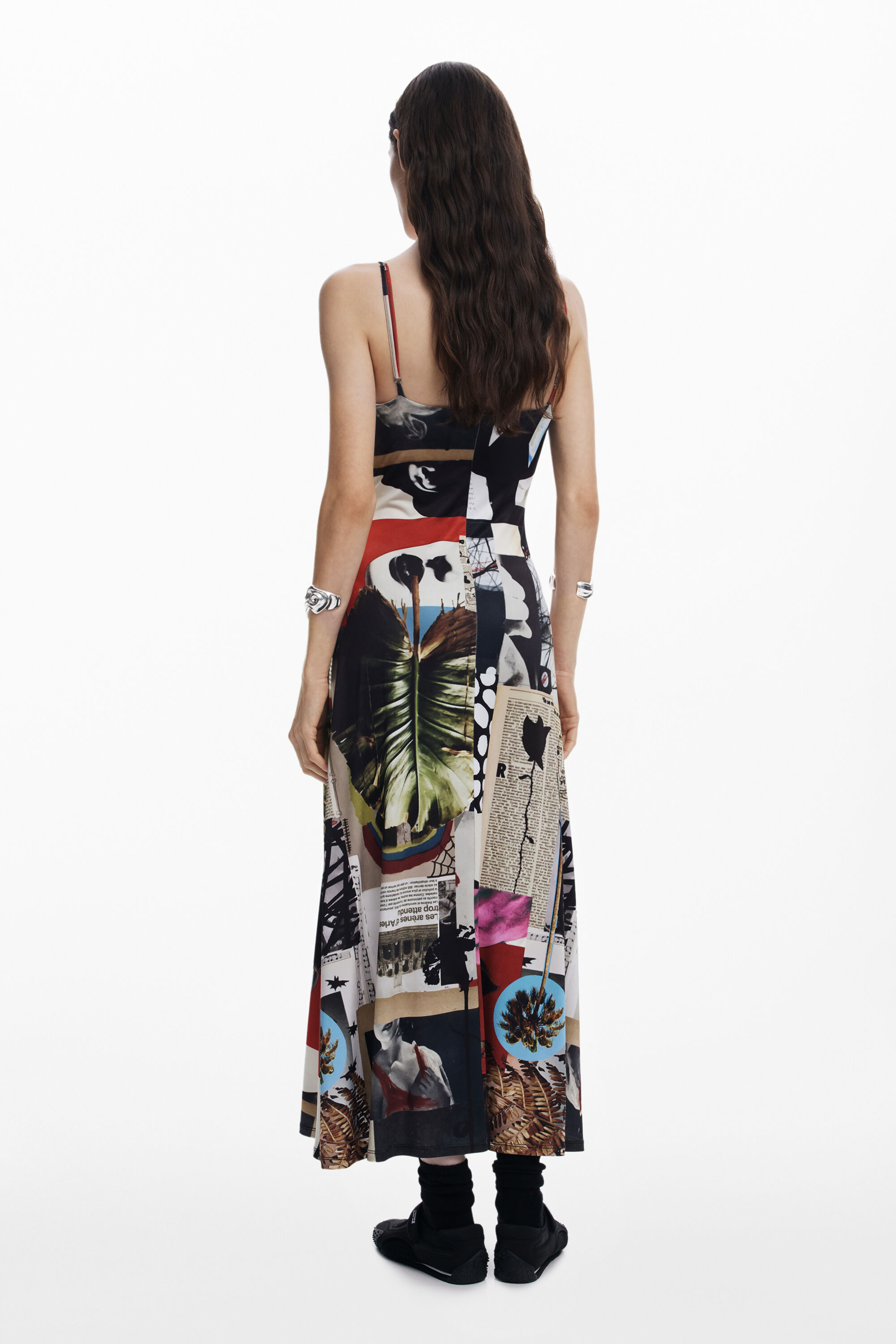 Desigual M.c.lacroix Printed Midi Dress In Material Finishes