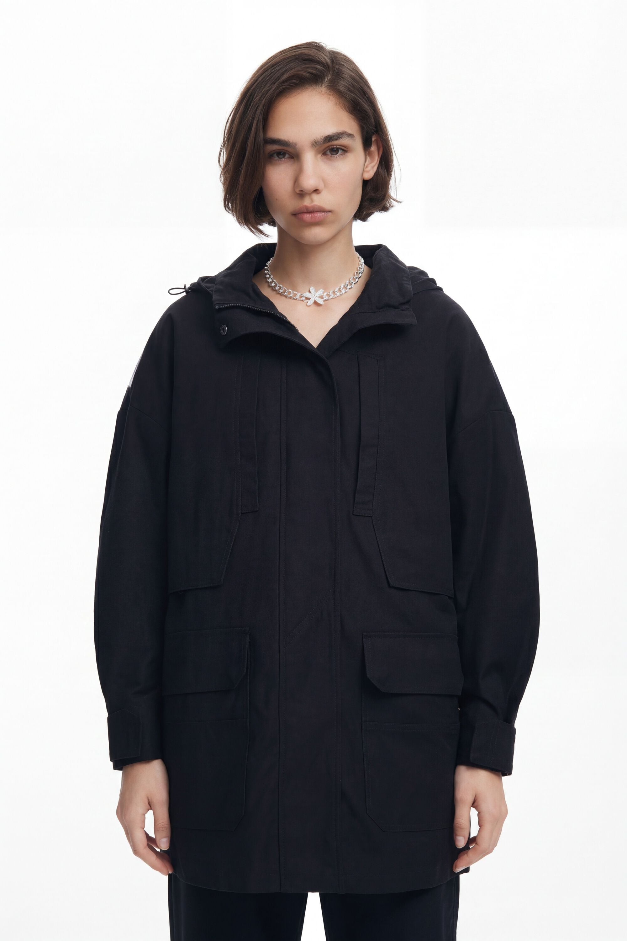 Parka met voering en meerdere zakken