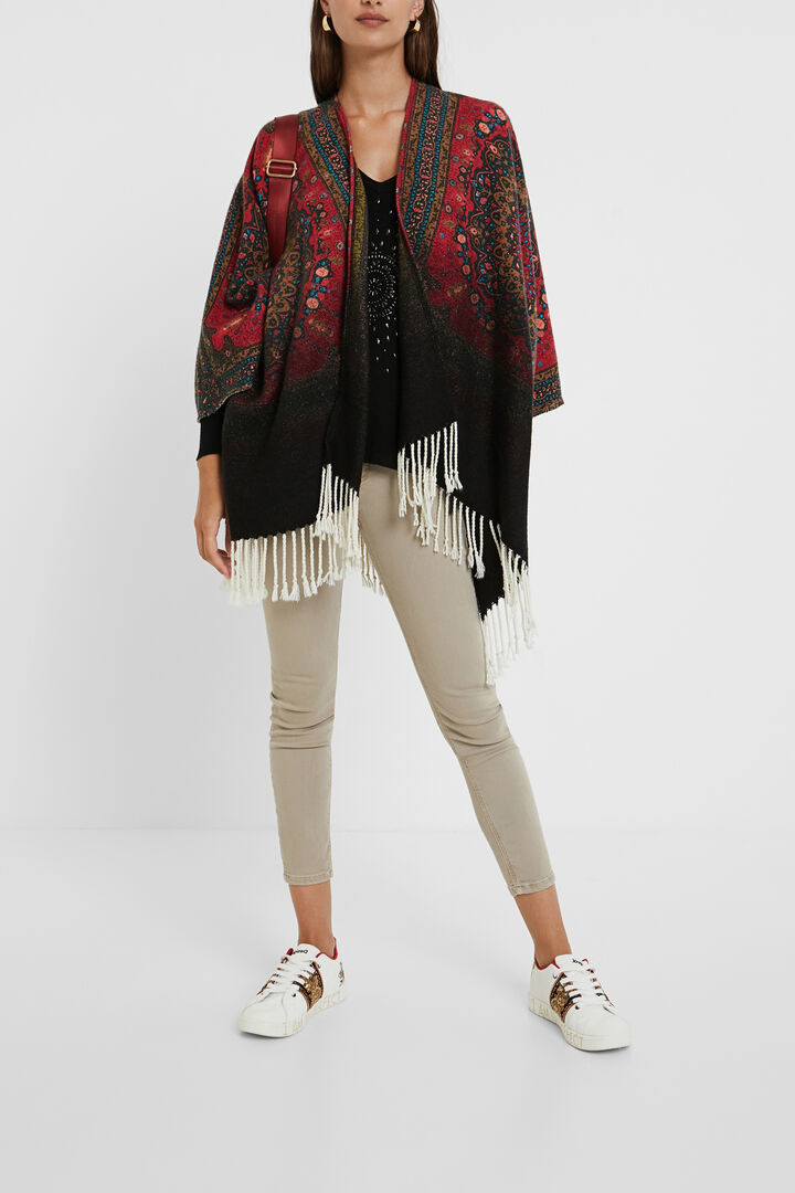 Poncho quadrato reversibile | Desigual