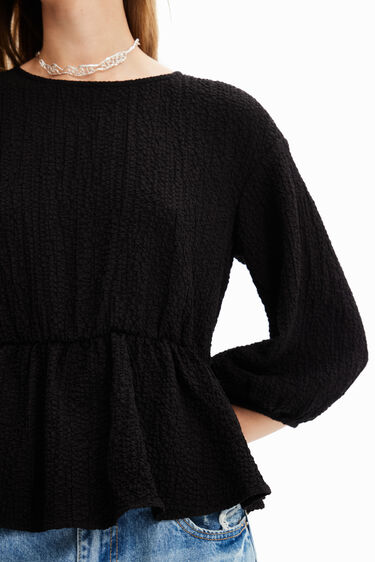 Textured cut-out blouse | Desigual