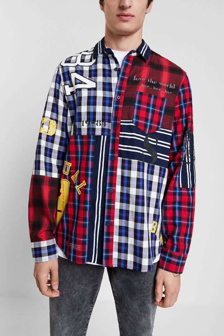 Tartan patch shirt | Desigual