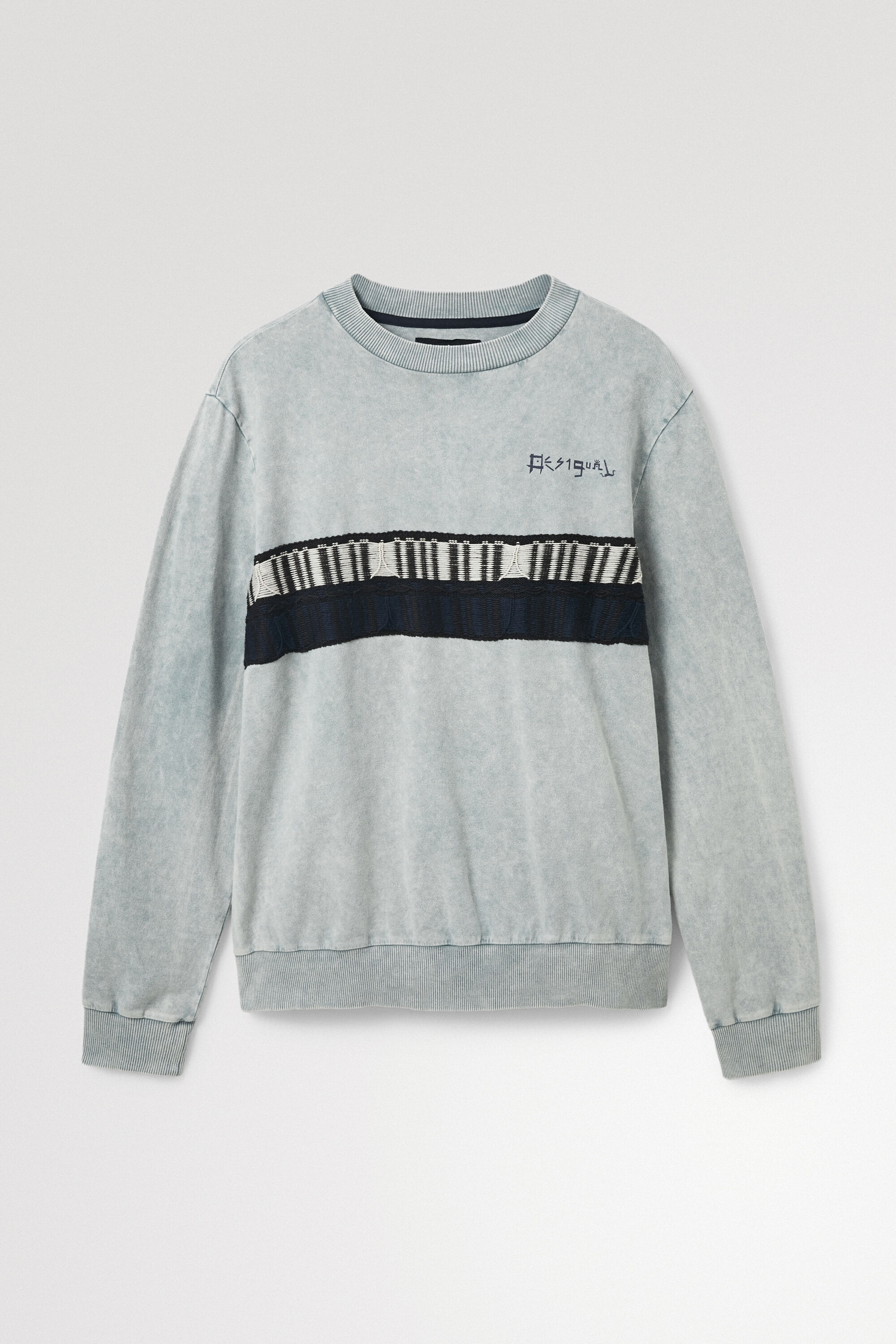 Pull coton bande maille - Desigual - Modalova