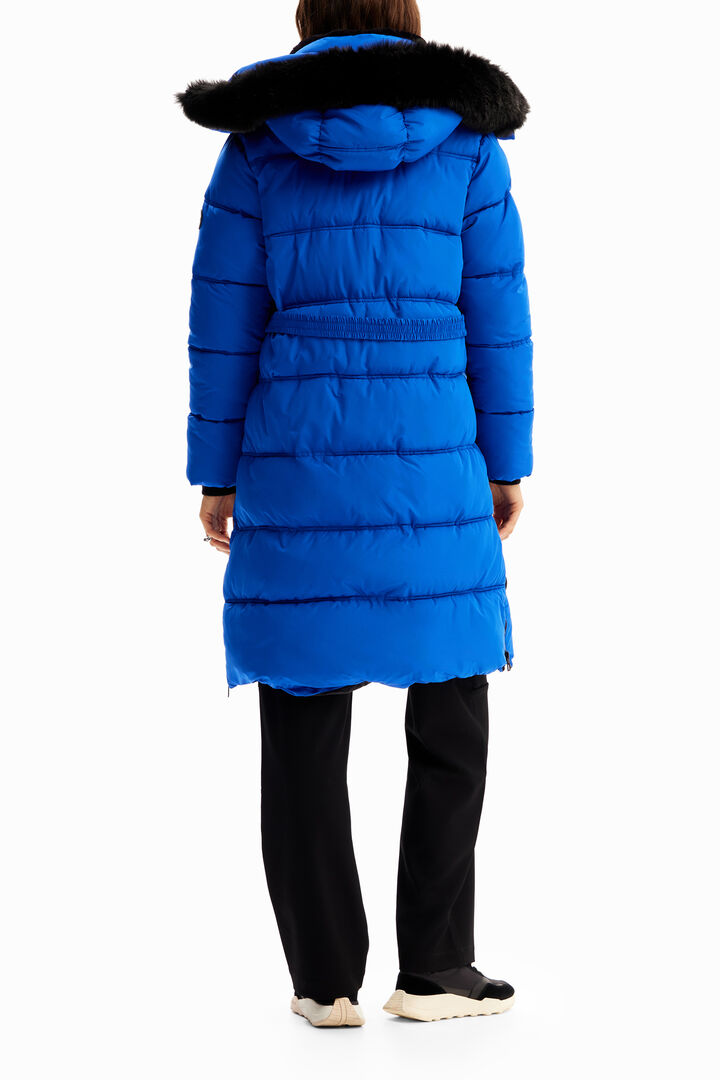 Quilted belted coat | Desigual
