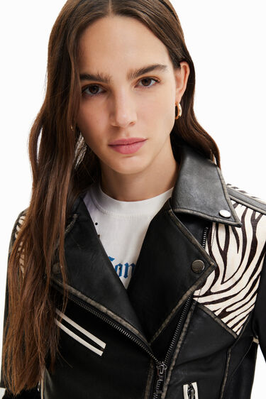 Giacca biker zebrata | Desigual