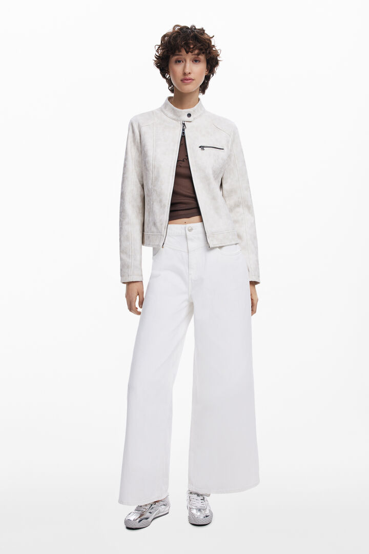 Mandarin collar jacket | Desigual