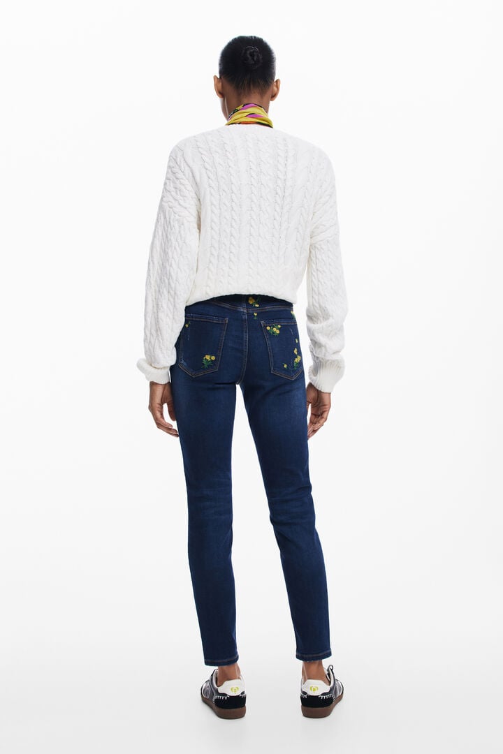 Floral denim pants | Desigual