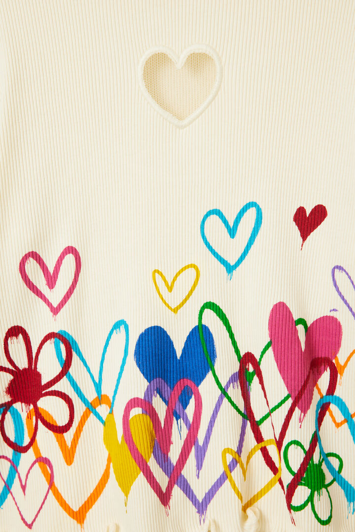 T-shirt découpe cœurs | Desigual