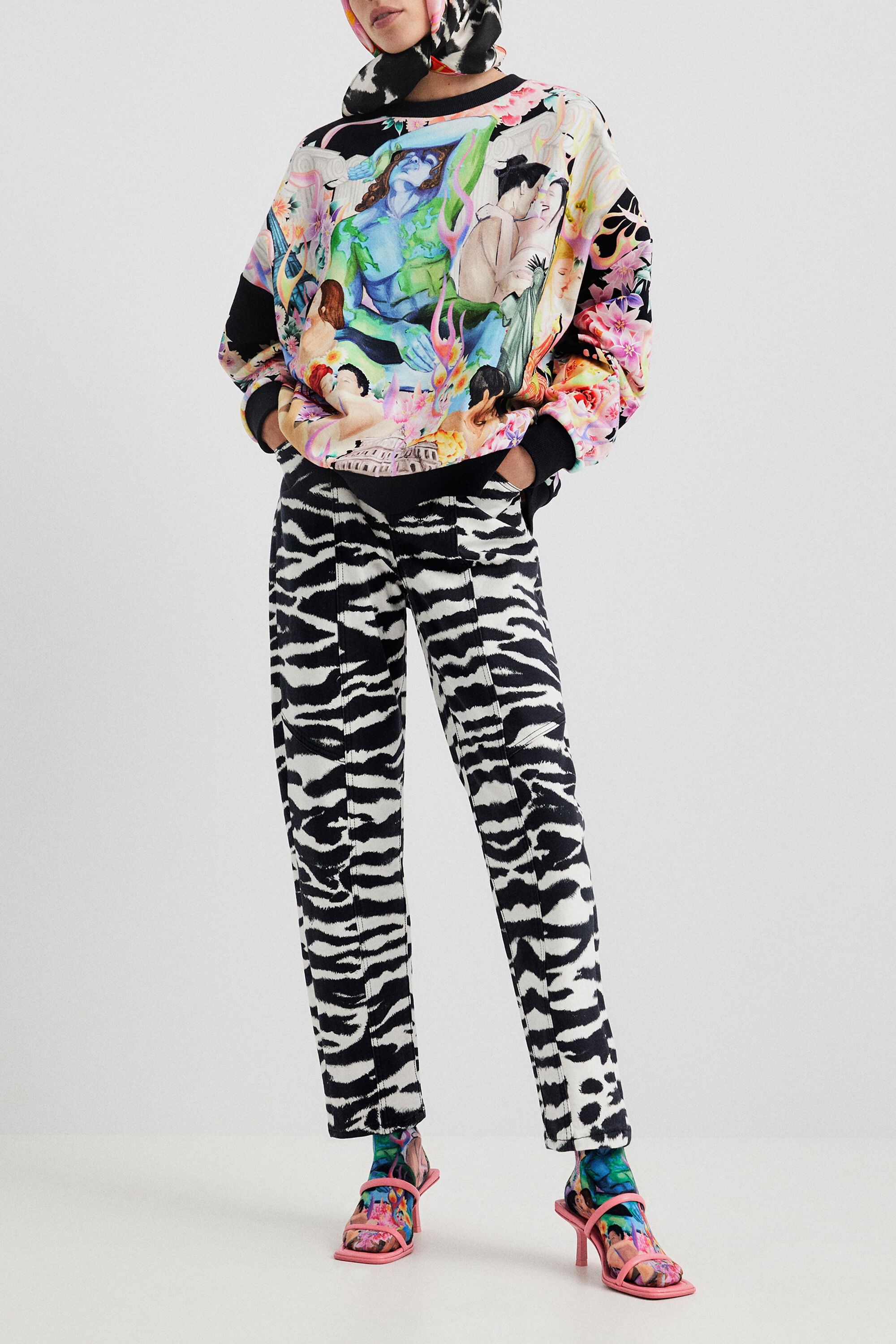 oversized plush sweatshirt
