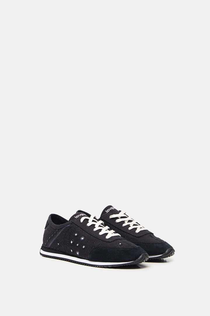 Zapatillas de piel bordadas | Desigual