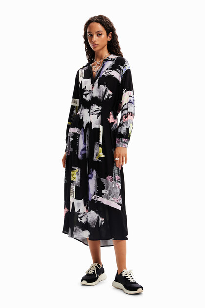 Midi shirt dress