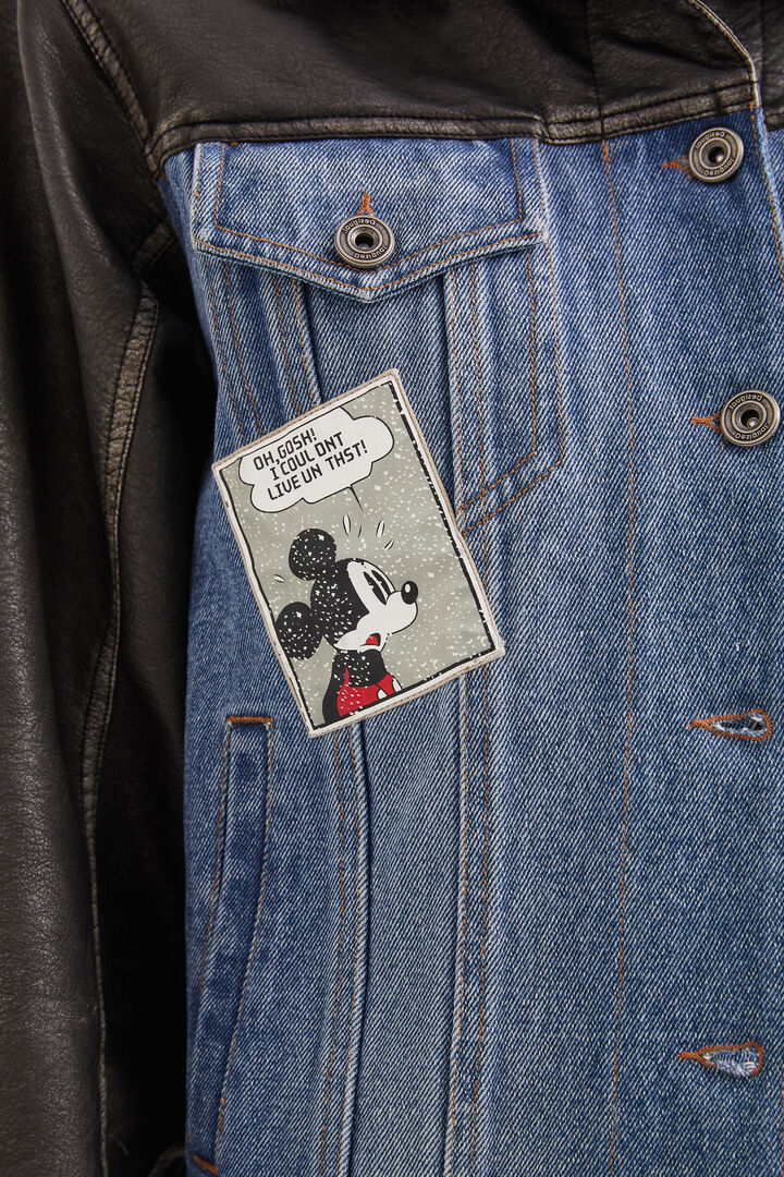 Giacca biker ibrida di Topolino, l'iconico personaggio Disney | Desigual