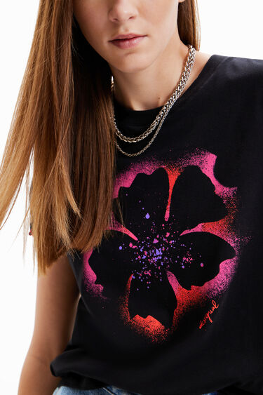 T-shirt arty manches tulle | Desigual