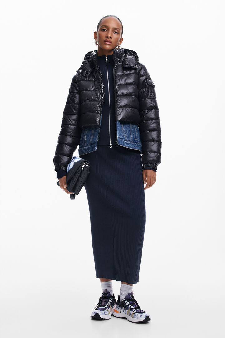 Combined short padded coat | Desigual