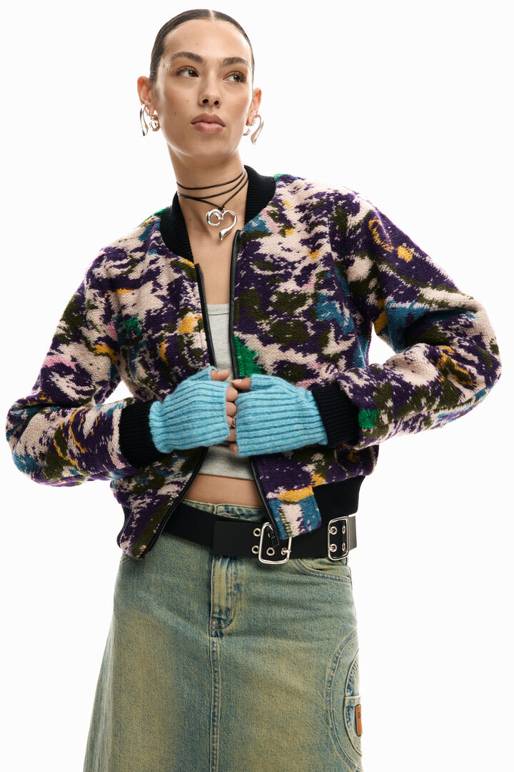 Heathered bomber jacket | Desigual