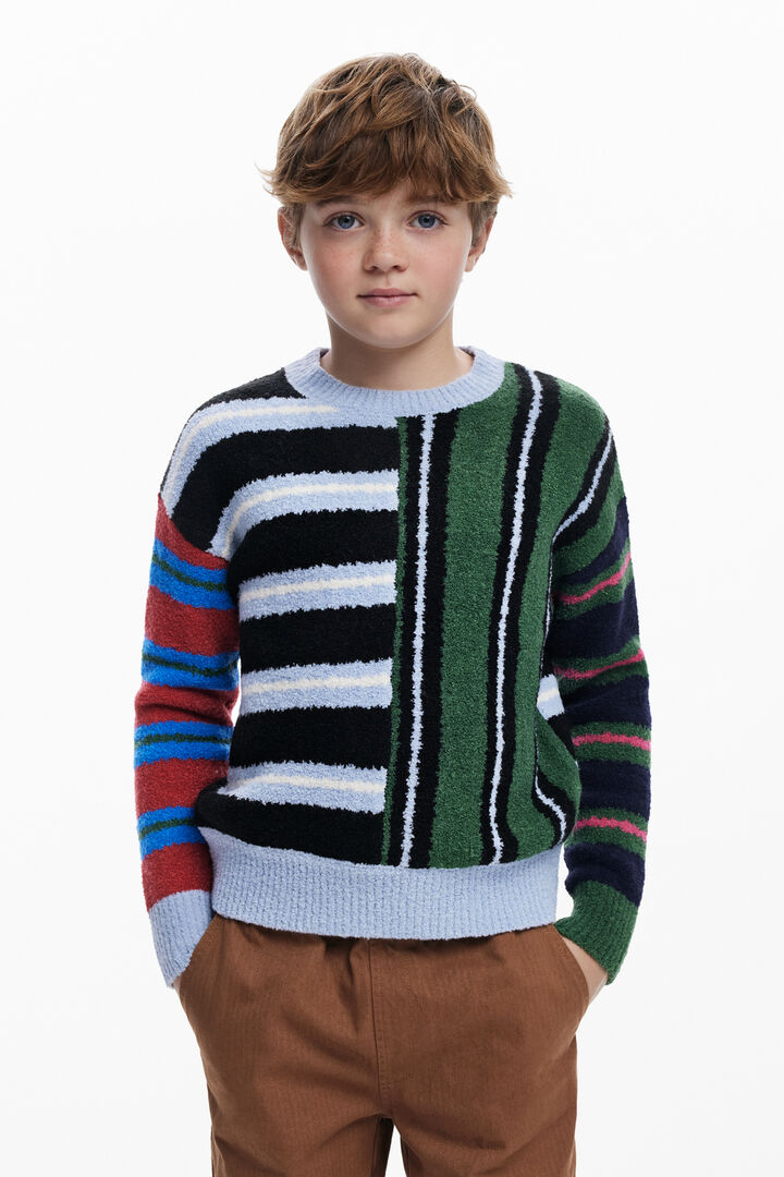 Jersei de textura a ratlles | Desigual