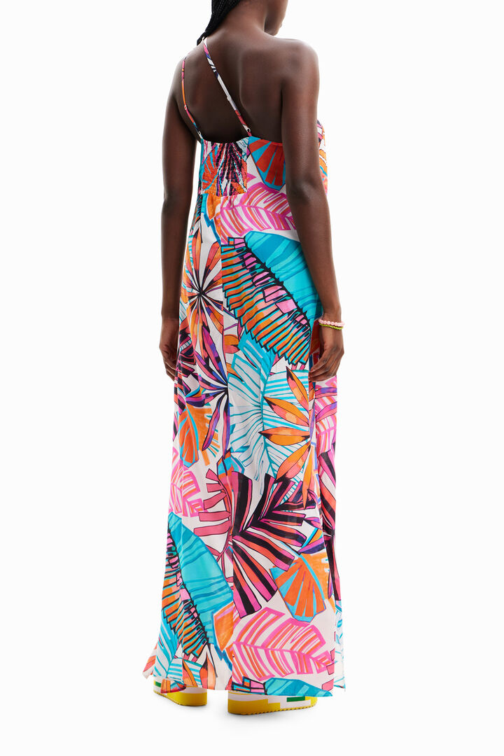 Tropical asymmetric midi dress | Desigual