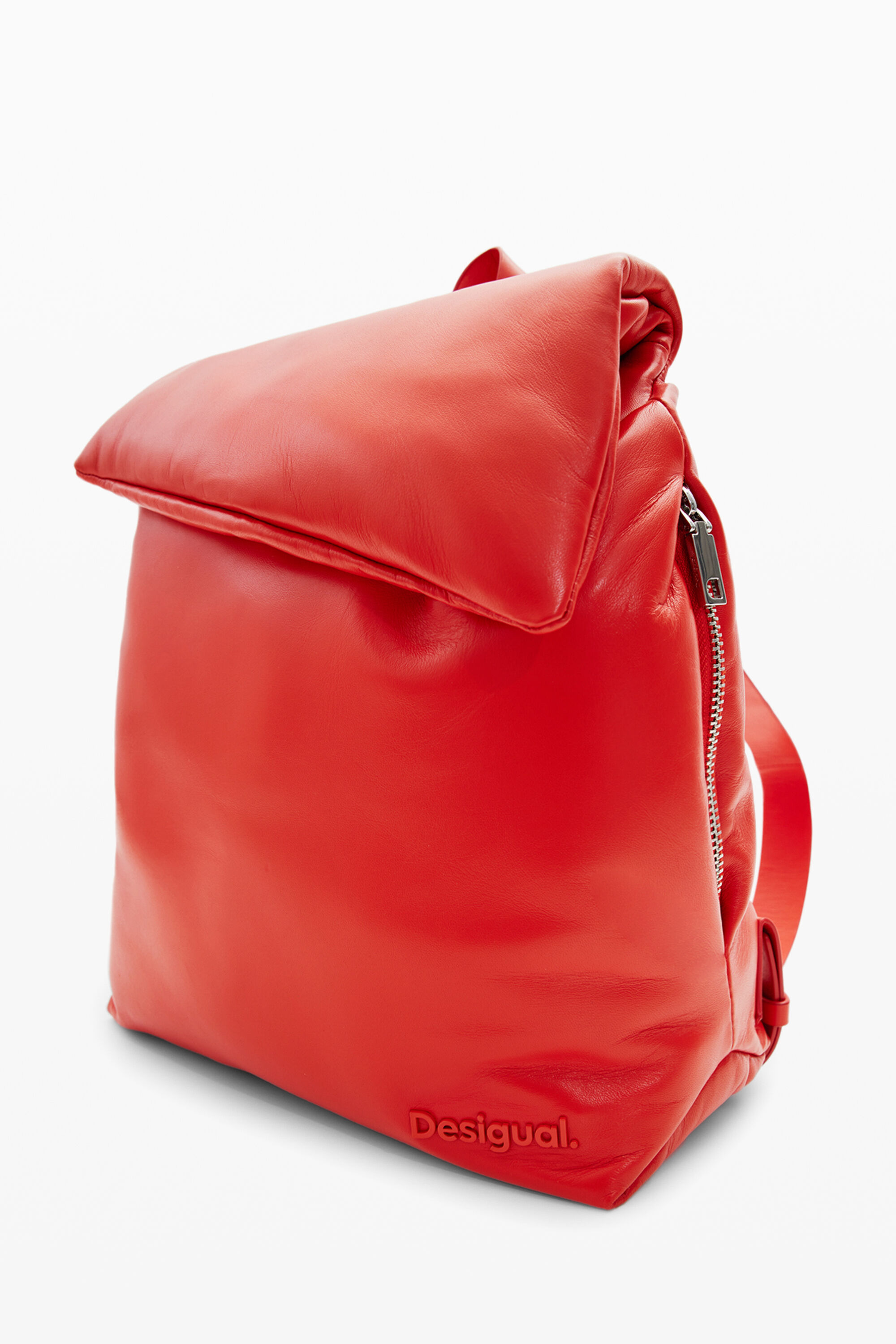 Small red leather backpack shop