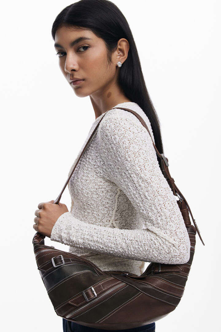 Bolso bandolera patchwork mediano | Desigual