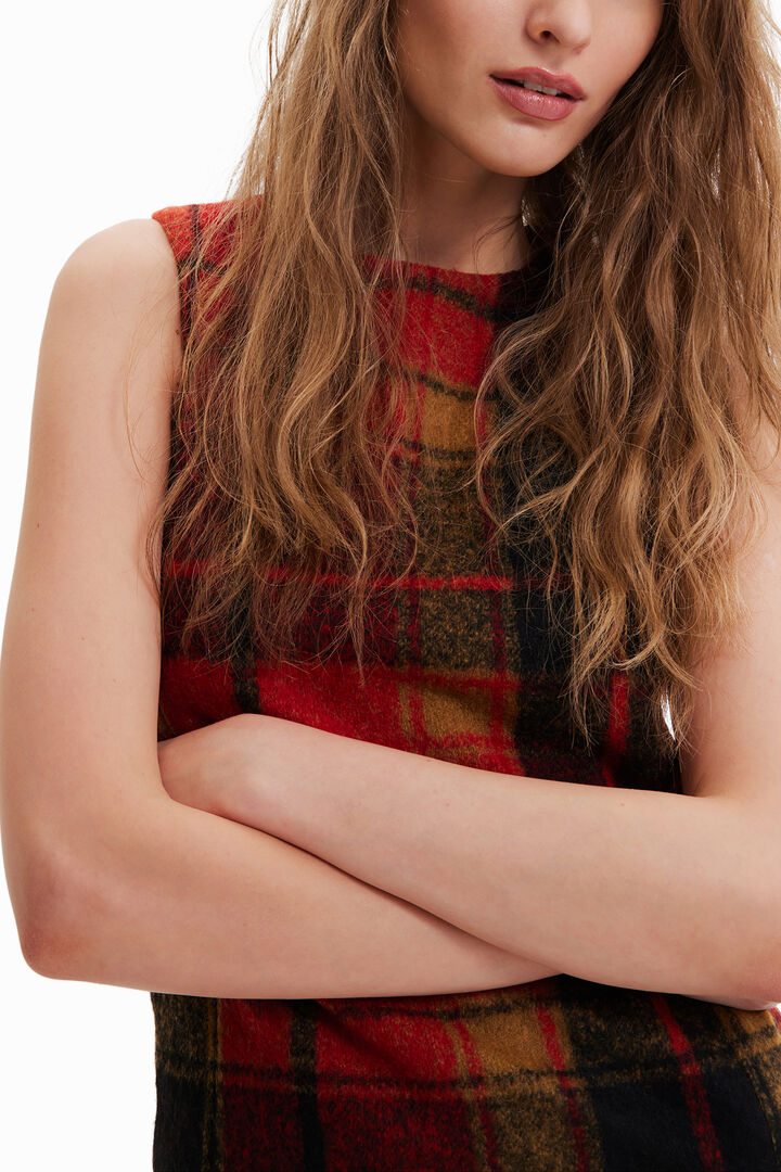 Short slim tartan dress | Desigual
