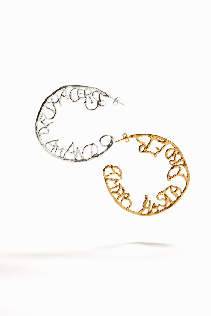 Zalio gold and silver plated XL earrings | Desigual