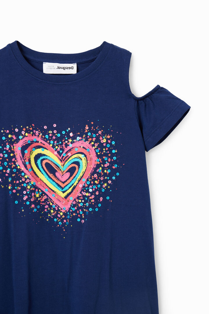Maglietta grafica cuore cut-out | Desigual