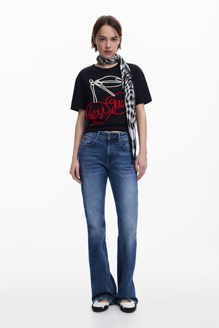 T-shirt à cordon cerises | Desigual