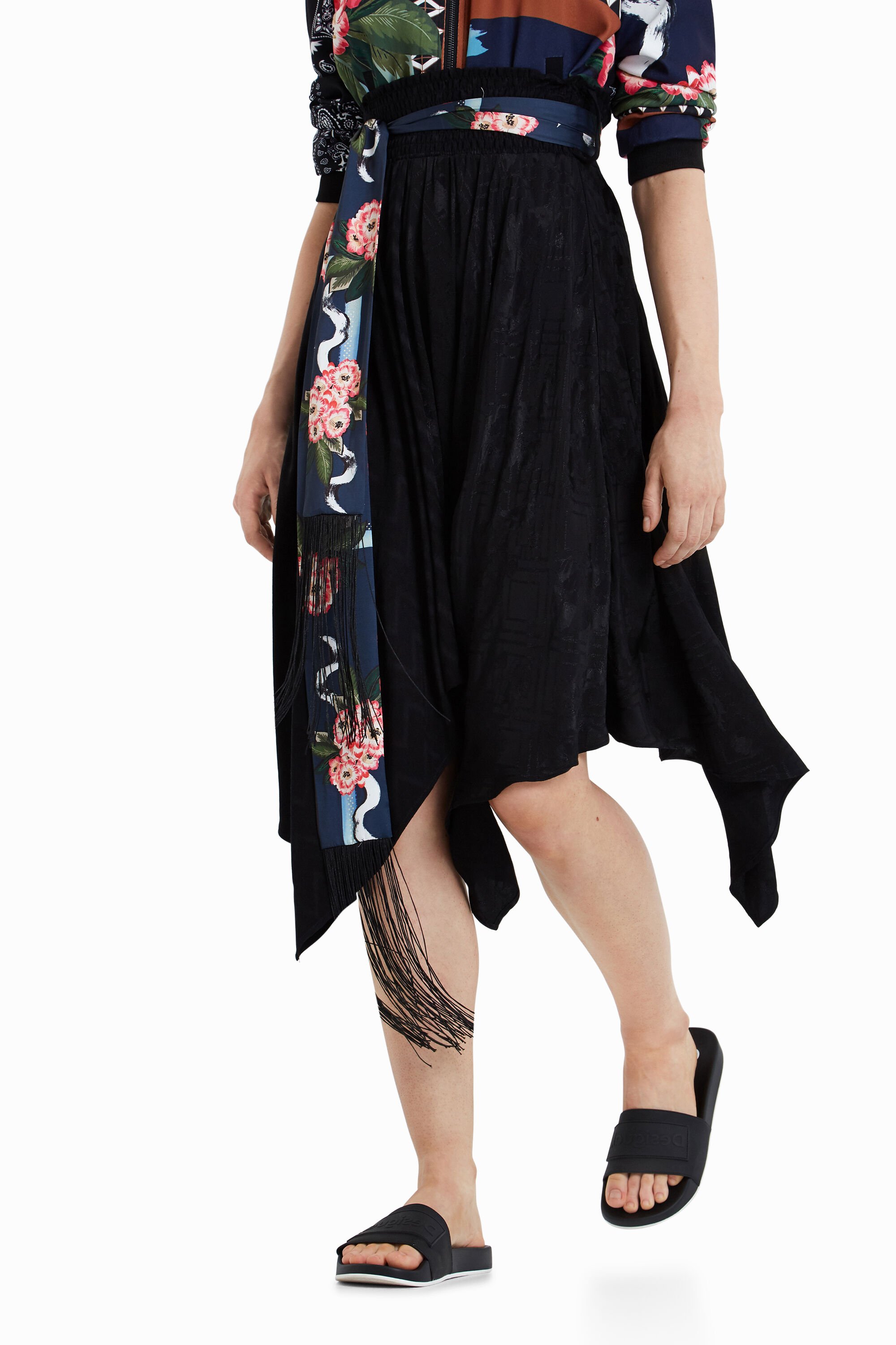 Skirt with scarf belt Desigual