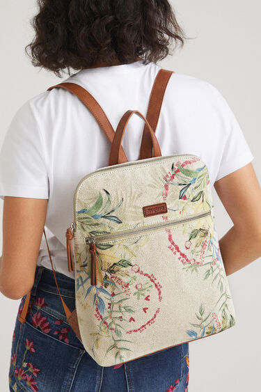 Canvas backpack flowers | Desigual