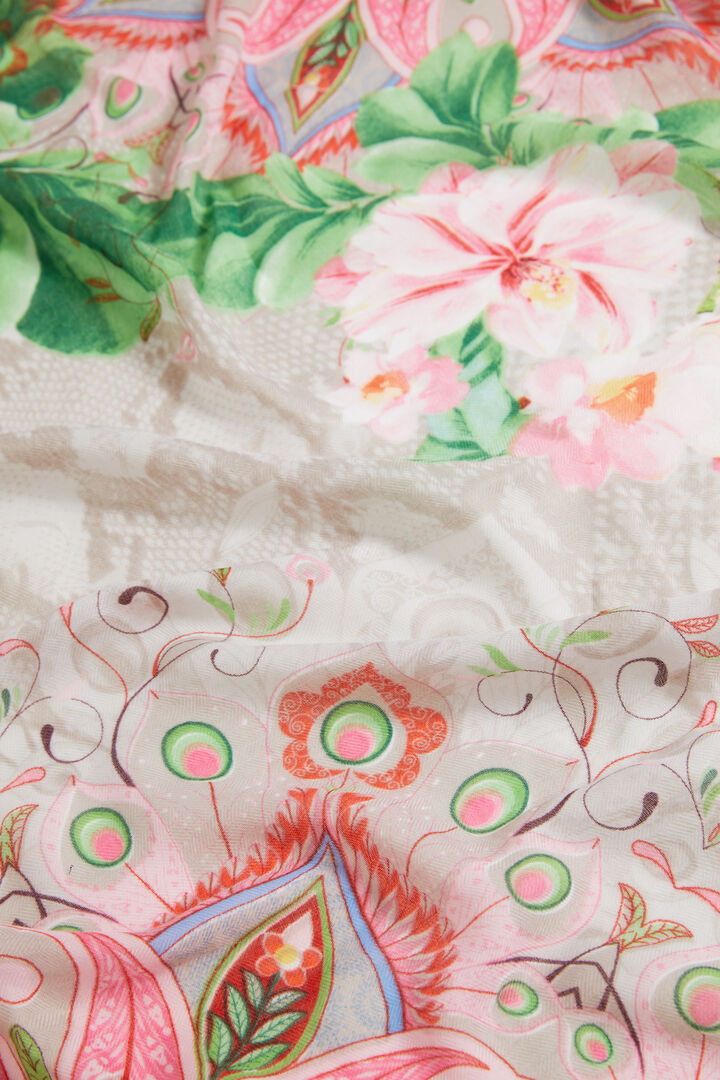 Foulard rectangulaire fleur | Desigual