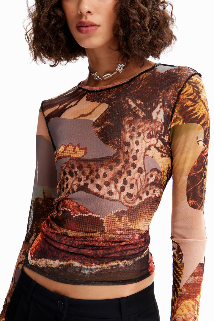 Samarreta slim tul tapestry | Desigual