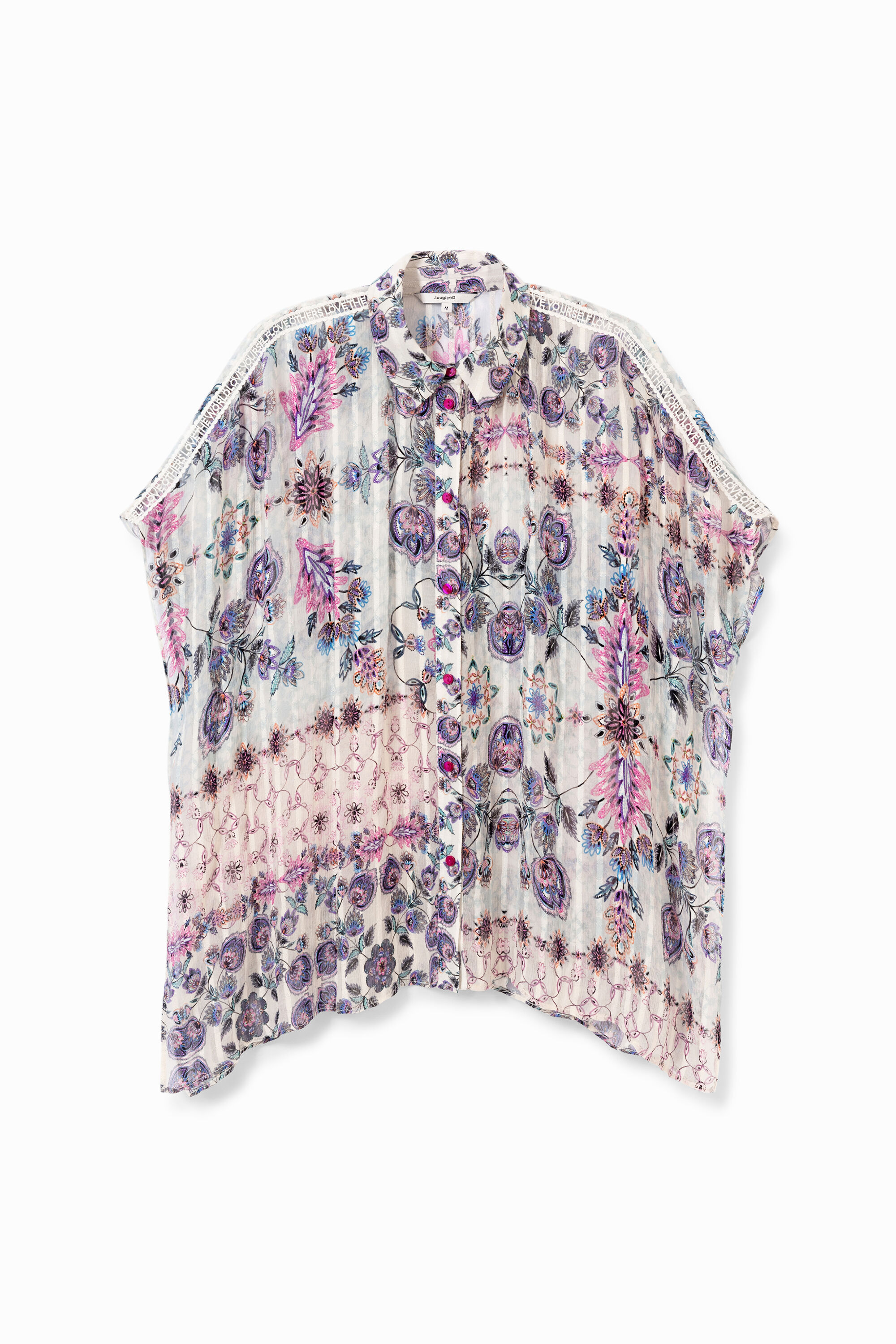 Kurzärmlige Boho-Bluse