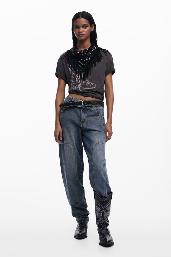 Opraný boyfriend džíny