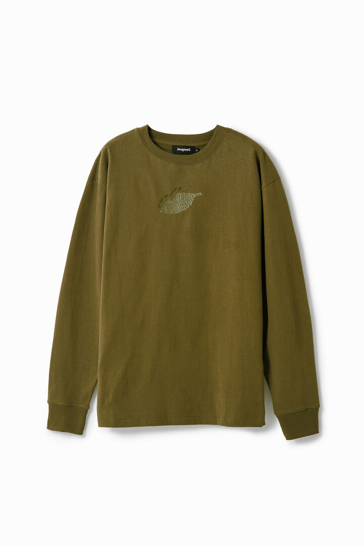 Embroidered message T-shirt