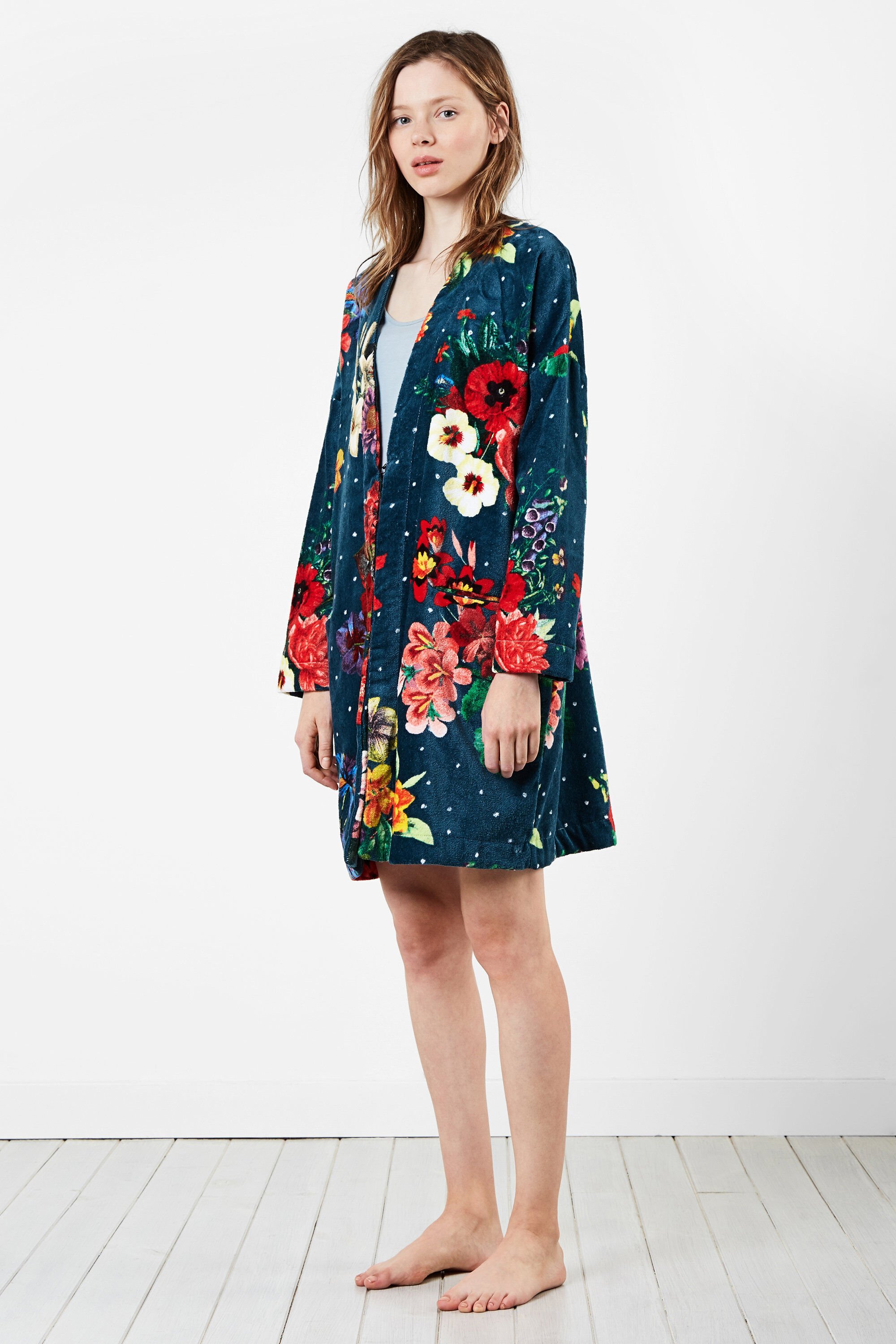 Peignoir Dark Floral