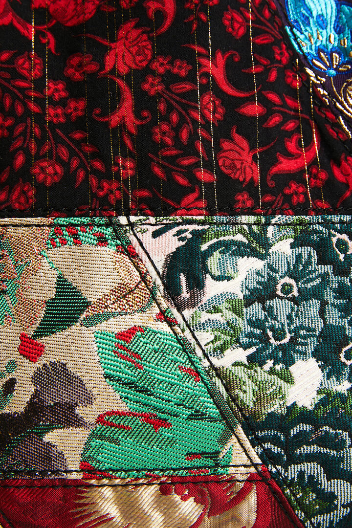 Shopping type bag floral jacquard | Desigual