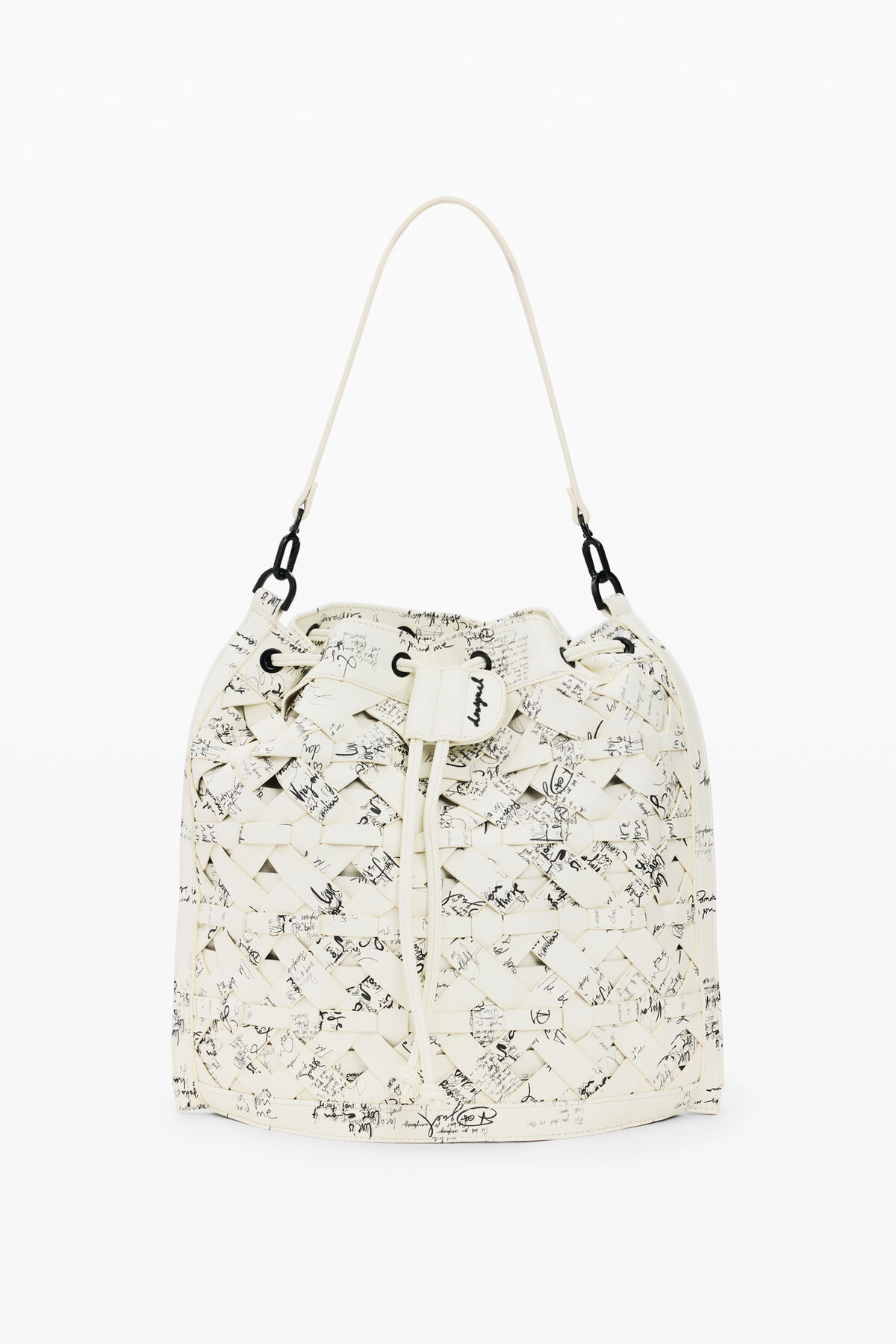 Medium backpack lettering white women