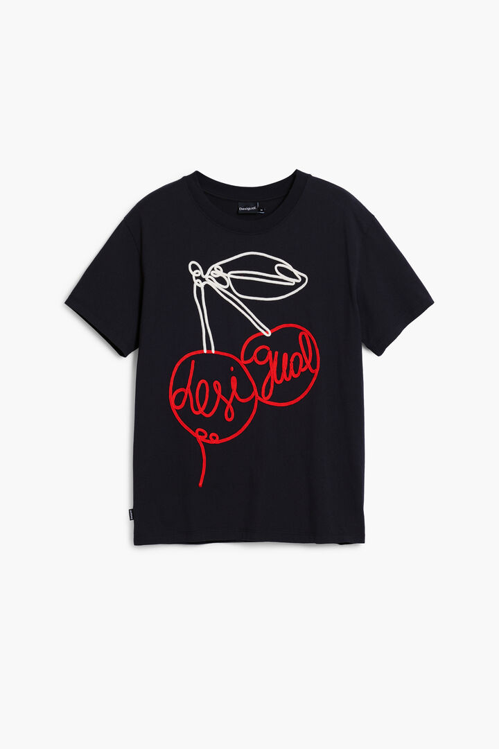 T-shirt à cordon cerises | Desigual