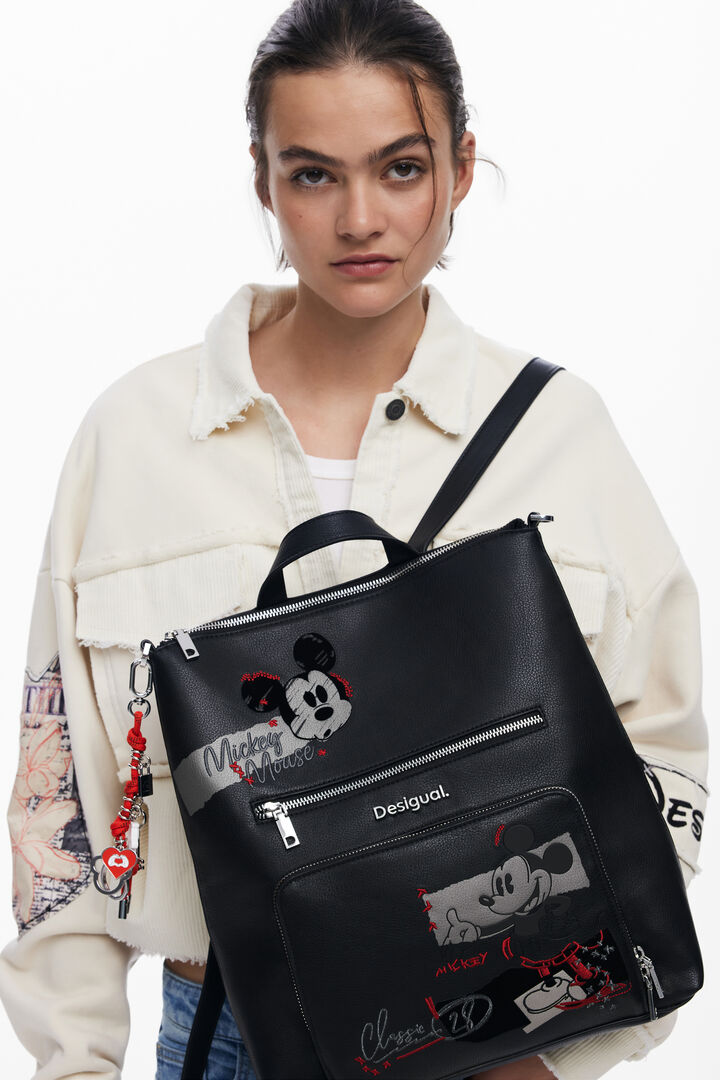 Střední batoh s efektem kůže Mickey™ | Desigual