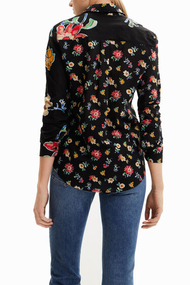 Floral half-and-half shirt | Desigual