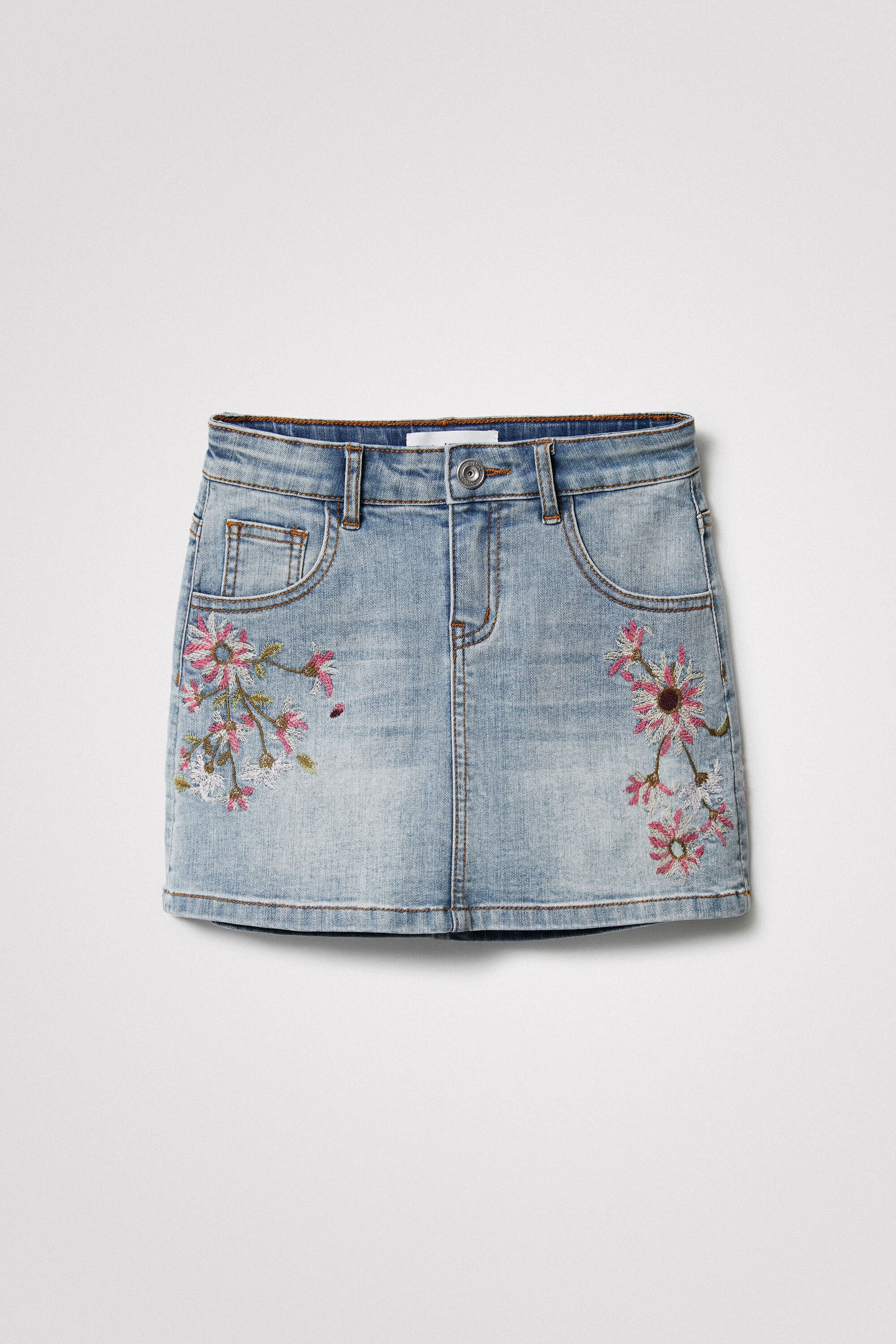 Falda vaquera desigual cheap