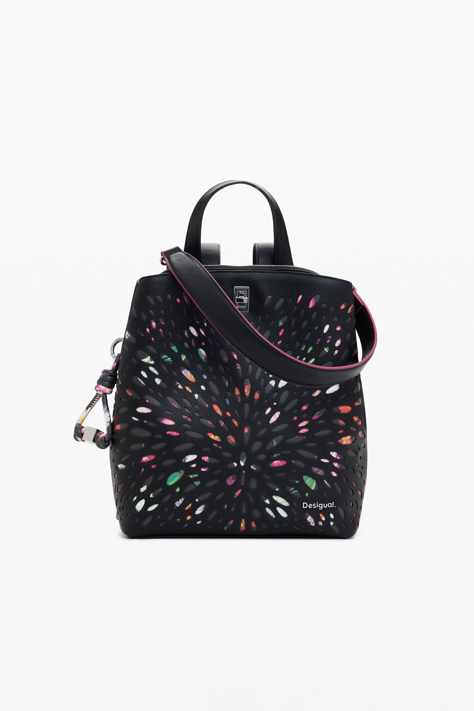 Desigual Mini geperforeerde rugzak - BLACK
