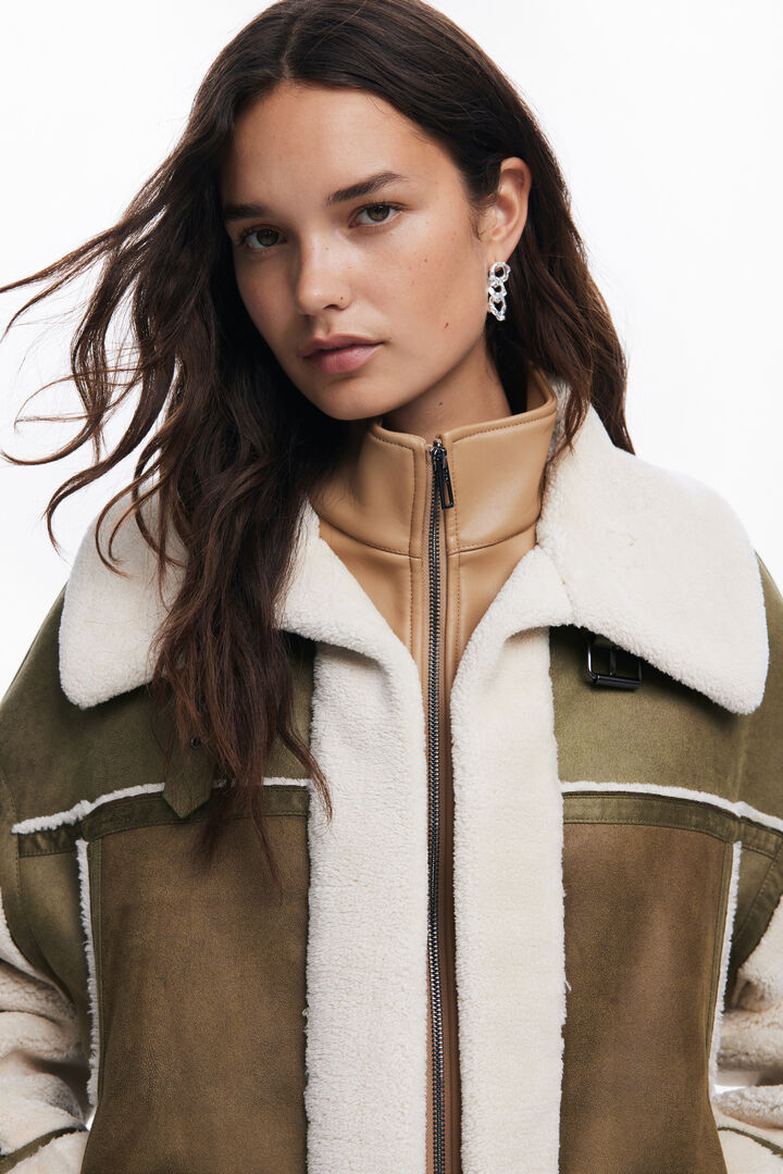 Shearling biker jacket | Desigual