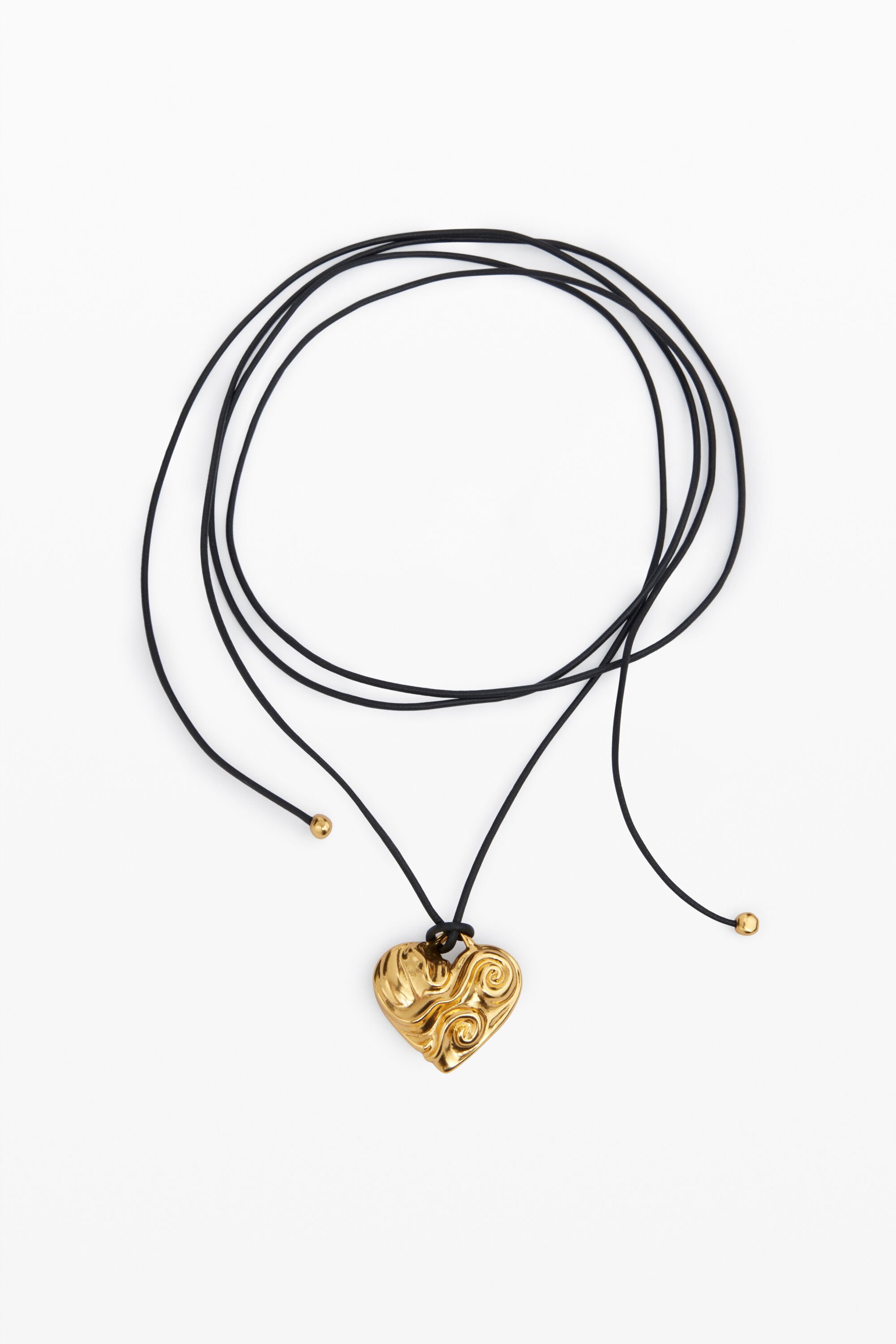 Desigual Zalio gold plated heart pendant with rope U