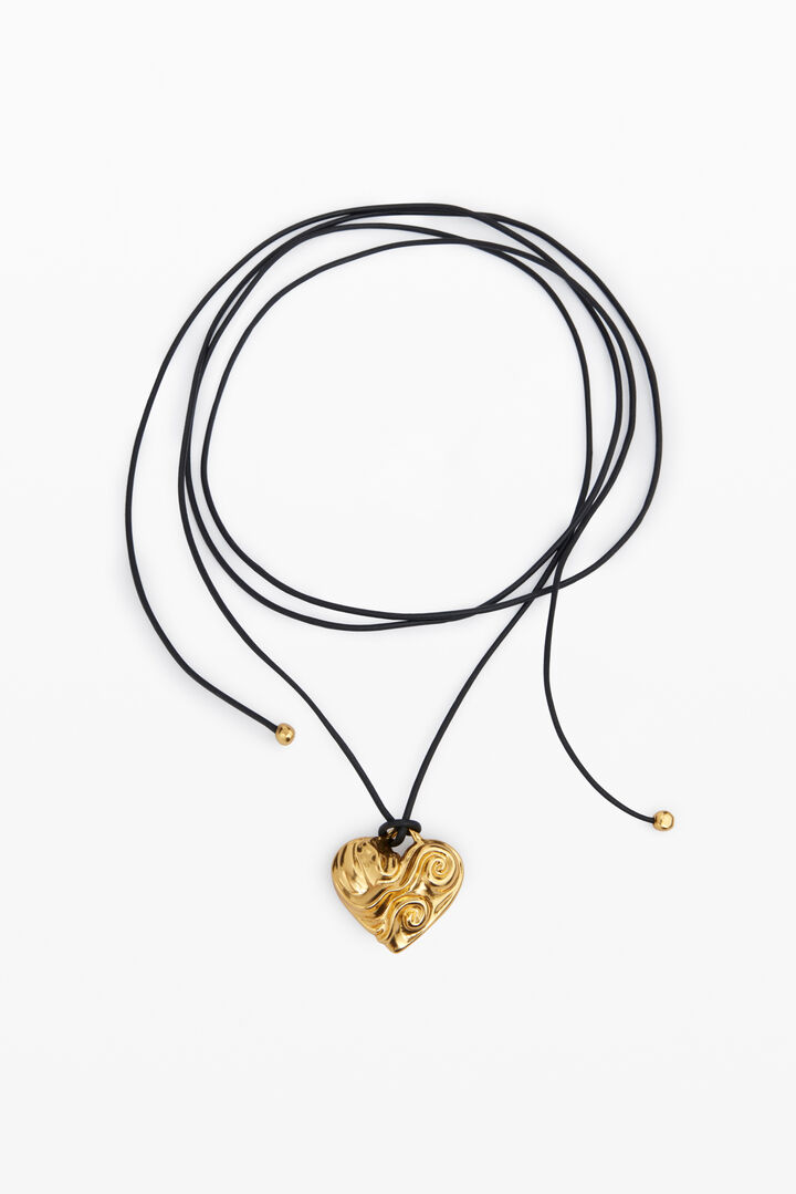 Zalio gold-plated heart pendant with cord
