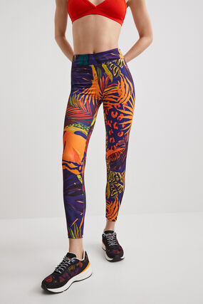 Tropical print leggings