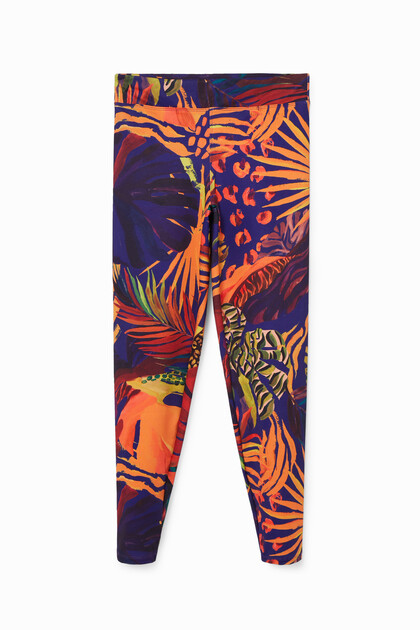 Tropical print leggings