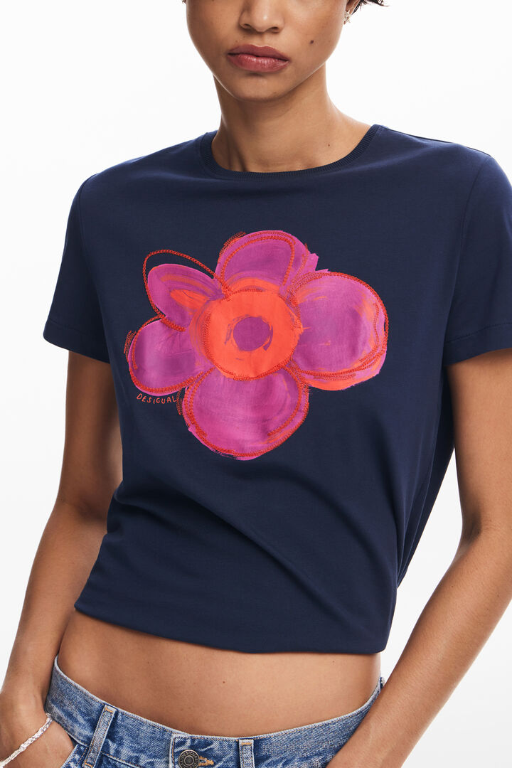 Flower illustration T-shirt | Desigual